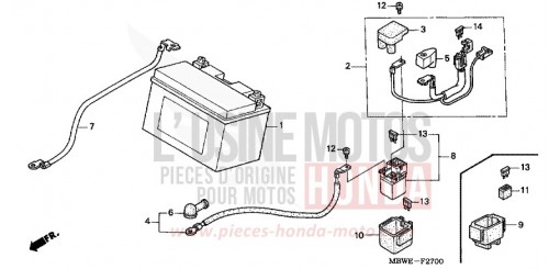 BATTERIE CBR600F4 de 2004